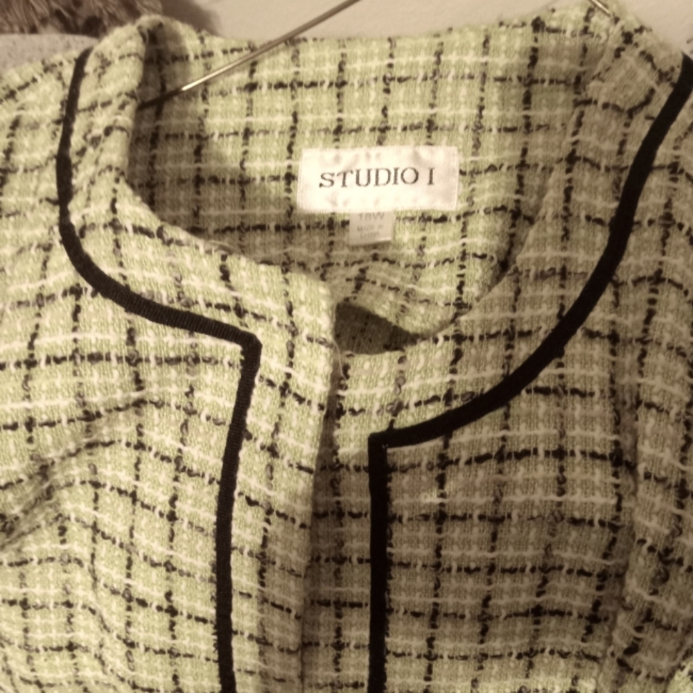Studio I Green and Black Blazer